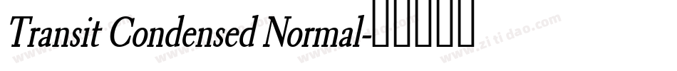 Transit Condensed Normal字体转换